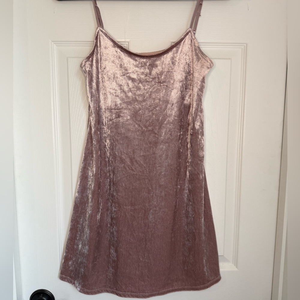 Teeze Me Light Pink Velvet y2k Dress